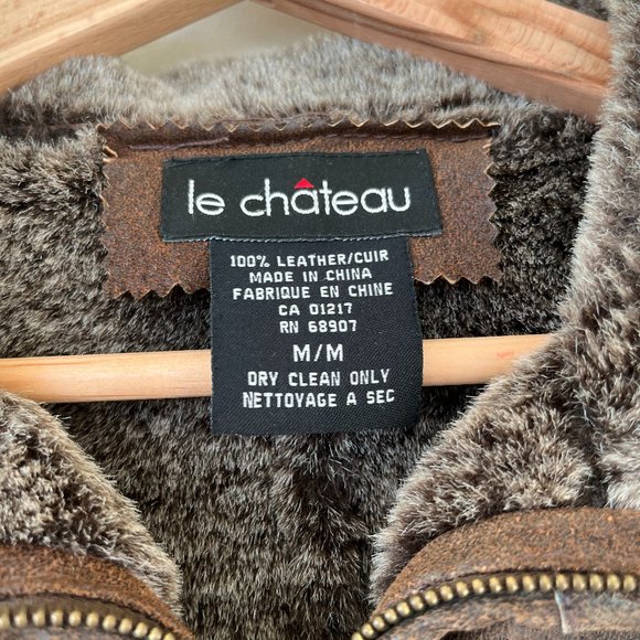 Vintage Le Chateau leather aviator jacket - Picture 3 of 7